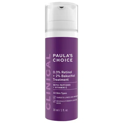 Paula's Choice S Choice Clinical 0.3% Retinol + 2% Bakuchiol Treatment 30ml In Multi