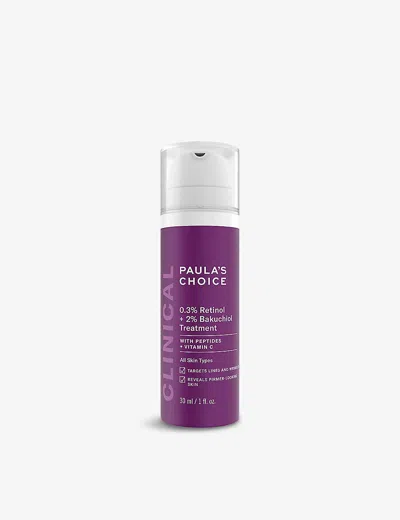 Paula's Choice S Choice Clinical 0.3% Retinol + 2% Bakuchiol Treatment 30ml In Multi