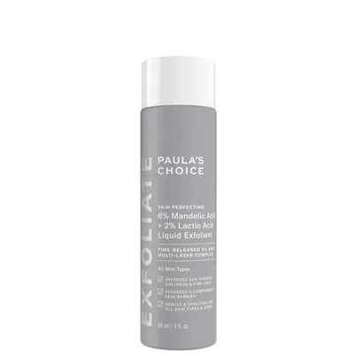 Paula's Choice Skin Perfecting 6% Mandelic Acid And 2% Lactic Acid Liquid Exfoliant 88ml In White