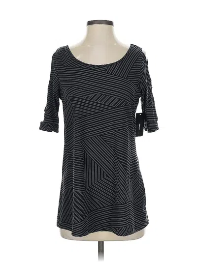 Pre-owned Paule Ka 3/4 Sleeve Top Ivory Square Neckline Tops In White