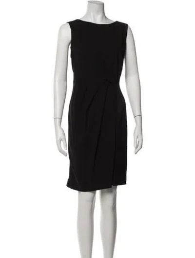 Pre-owned Paule Ka Acetate Knee-length Dress In Black