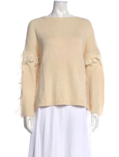 Pre-owned Paule Ka Bateau Neckline Sweater In Neutral