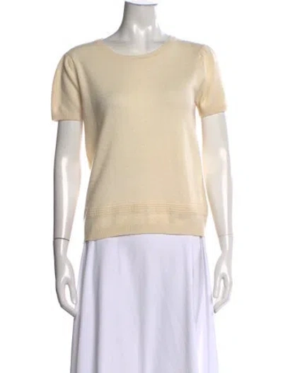 Pre-owned Paule Ka Cashmere Crew Neck Sweater In Neutrals