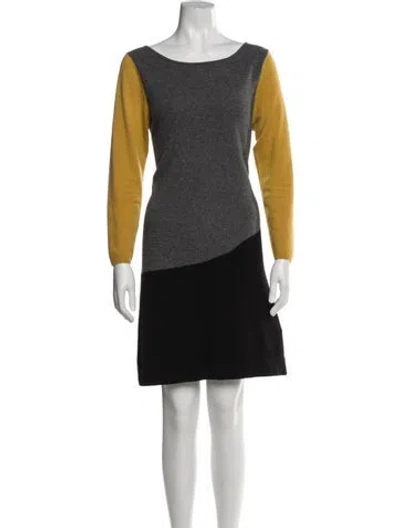 Pre-owned Paule Ka Cashmere Mini Dress In Multi