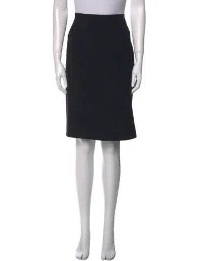 Pre-owned Paule Ka Chain-link Accents Knee-length Skirt In Black
