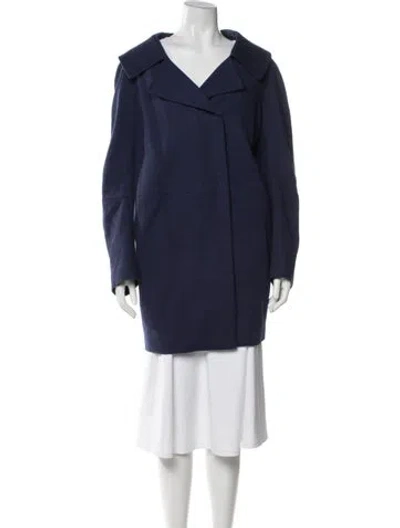 Pre-owned Paule Ka Coat In Blue