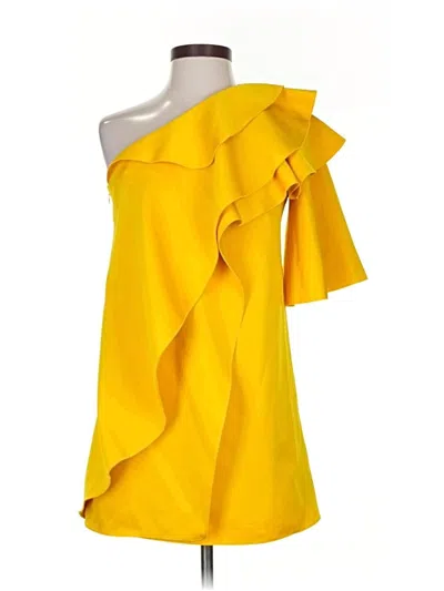 Pre-owned Paule Ka Cocktail Dress In Yellow