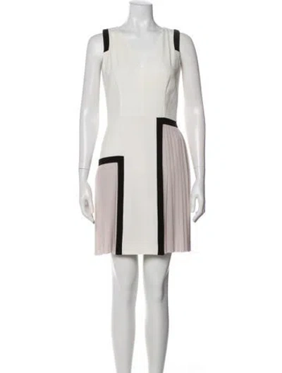 Pre-owned Paule Ka Colorblock Pattern Mini Dress