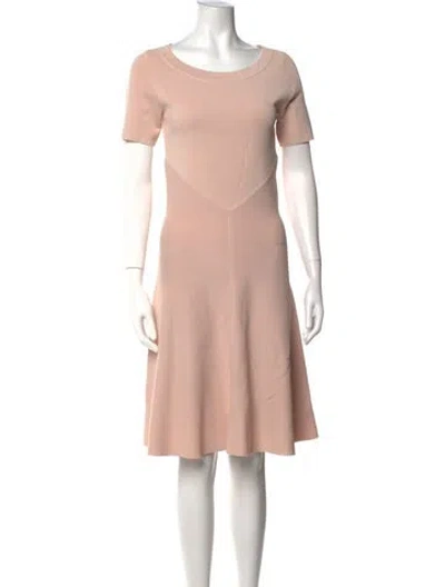 Pre-owned Paule Ka Crew Neck Knee-length Dress In Pink