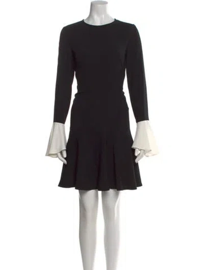 Pre-owned Paule Ka Crew Neck Mini Dress In Black