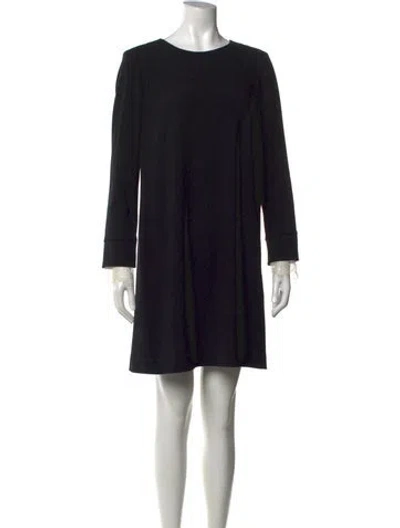 Pre-owned Paule Ka Crew Neck Mini Dress In Black