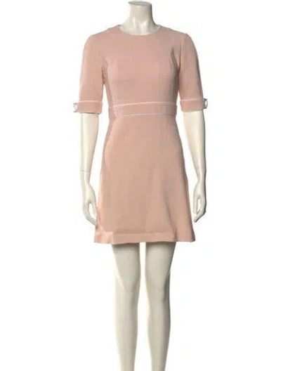 Pre-owned Paule Ka Crew Neck Mini Dress In Pink