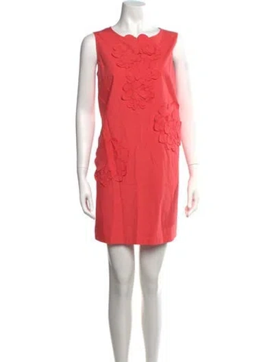 Pre-owned Paule Ka Crew Neck Mini Dress In Pink