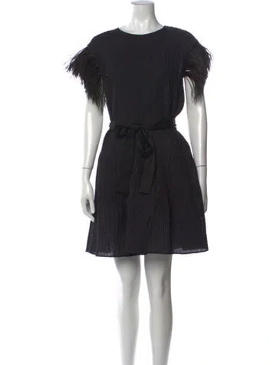 Pre-owned Paule Ka Crew Neck Mini Dress W/ Tags In Black