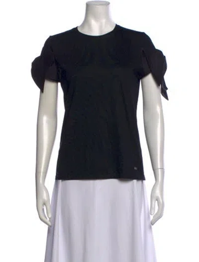 Pre-owned Paule Ka Crew Neck Short Sleeve Top In Black