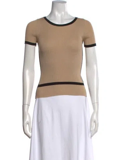 Pre-owned Paule Ka Crew Neck Short Sleeve Top In White