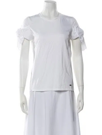 Pre-owned Paule Ka Crew Neck Short Sleeve T-shirt In White