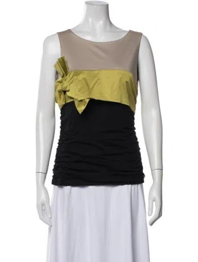 Pre-owned Paule Ka Crew Neck Sleeveless Top In Multicolor