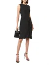 Paule Ka Dotted Cascade Ruffle Sheath Dress In Black In Black