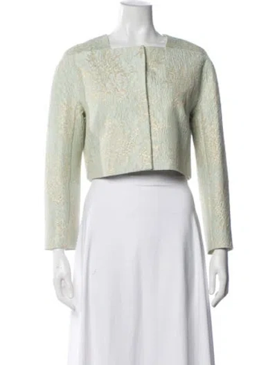 Pre-owned Paule Ka Floral Print Jacket W/ Tags In Green