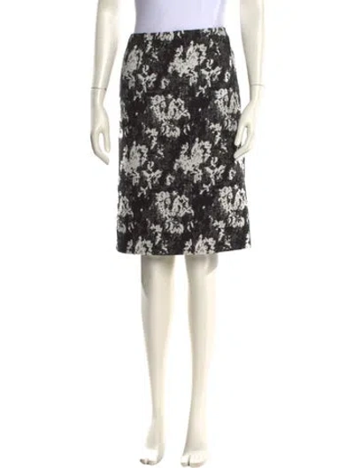 Pre-owned Paule Ka Floral Print Knee-length Skirt In Multi
