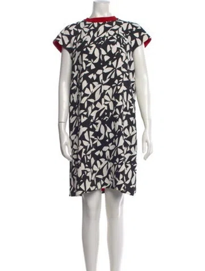 Pre-owned Paule Ka Floral Print Mini Dress In White