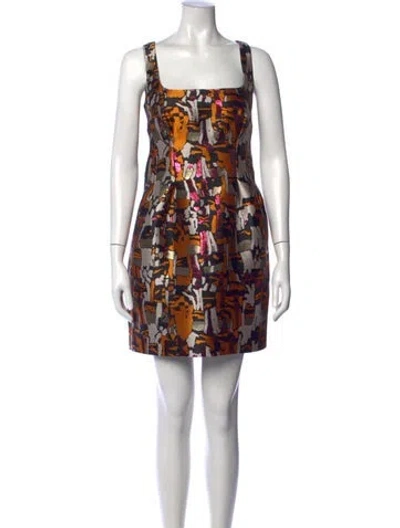 Pre-owned Paule Ka Graphic Print Mini Dress In Multi