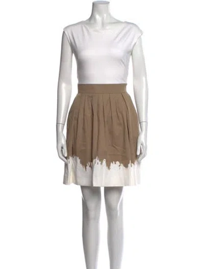 Pre-owned Paule Ka Graphic Print Mini Dress In Neutrals