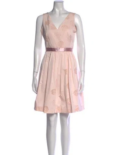 Pre-owned Paule Ka Graphic Print Mini Dress In Pink