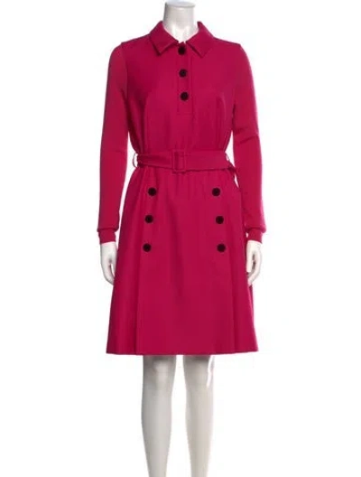 Pre-owned Paule Ka Knee-length Dress In Red