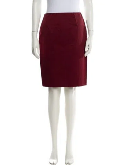 Pre-owned Paule Ka Knee-length Skirt In Burgundy