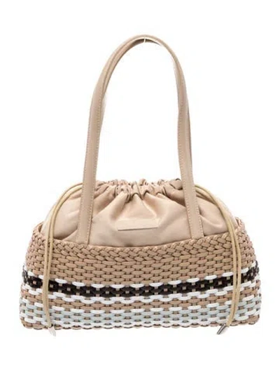 Pre-owned Paule Ka Leather Shoulder Bag In Neutral