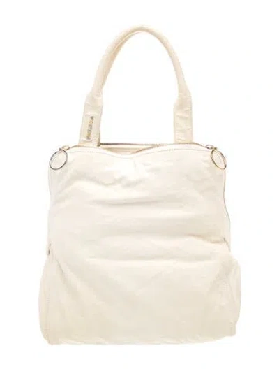 Pre-owned Paule Ka Leather Shoulder Bag In Neutral