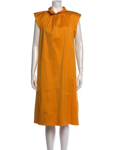 Pre-owned Paule Ka Midi Length Dress In Yellow