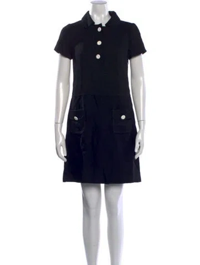 Pre-owned Paule Ka Mini Dress In Black