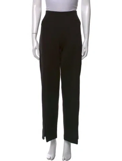 Pre-owned Paule Ka Nylon Wide Leg Pants In Black