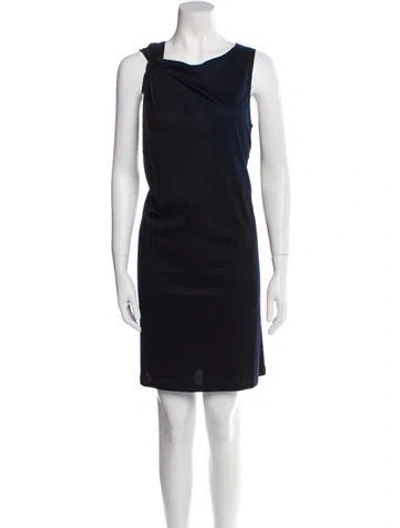 Pre-owned Paule Ka One-shoulder Mini Dress In Black