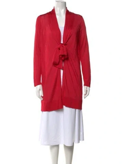 Pre-owned Paule Ka Open Front Sweater In Red