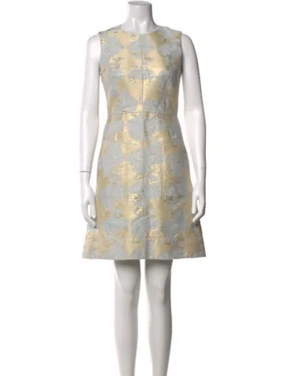 Pre-owned Paule Ka Patterned Mini Dress In Neutrals