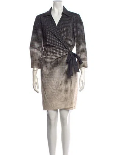 Pre-owned Paule Ka Polka Dot Print Knee-length Dress In Neutral
