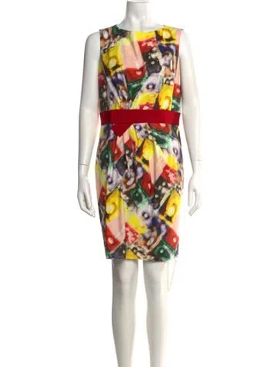 Pre-owned Paule Ka Printed Mini Dress In Multi