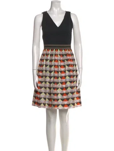 Pre-owned Paule Ka Printed Mini Dress In White