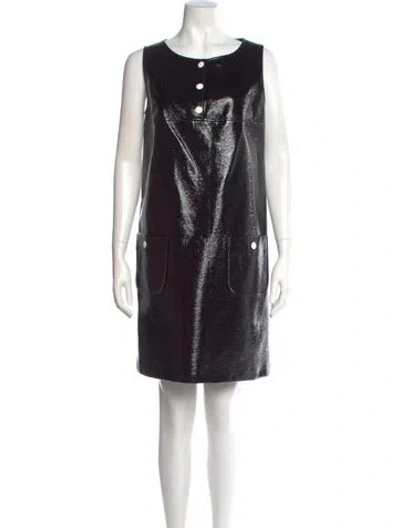 Pre-owned Paule Ka Scoop Neck Mini Dress W/ Tags In Black