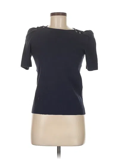 Pre-owned Paule Ka Short Sleeve Top Black Sweetheart Neckline Tops