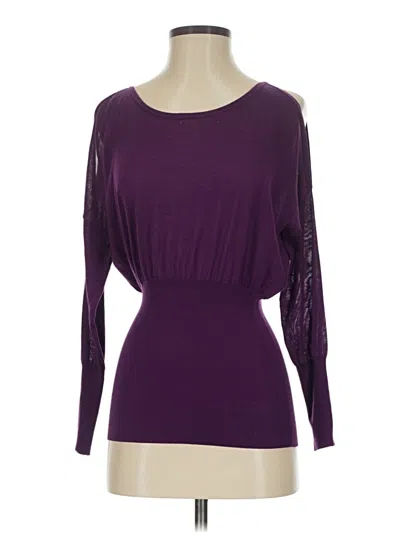 Pre-owned Paule Ka Silk Cardigan Sweater In Purple