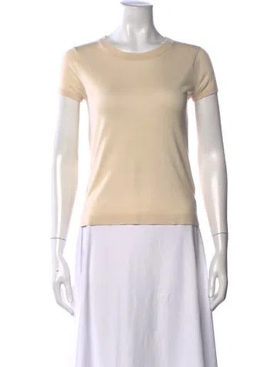 Pre-owned Paule Ka Silk Crew Neck Sweater In Neutrals