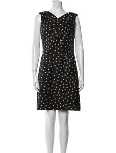 Pre-owned Paule Ka Silk Knee-length Dress In Black