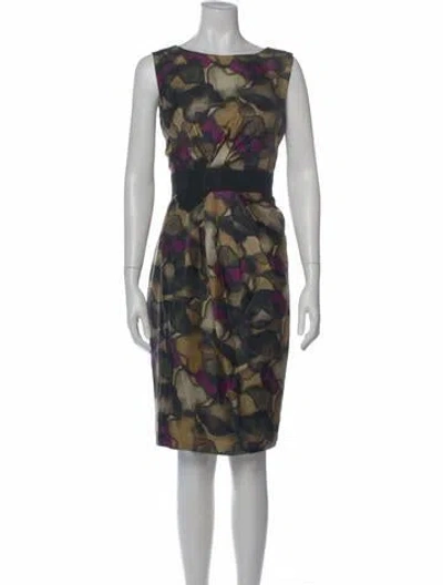 Pre-owned Paule Ka Silk Knee-length Dress In Multi