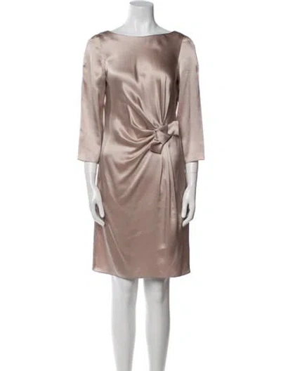 Pre-owned Paule Ka Silk Knee-length Dress In Neutral