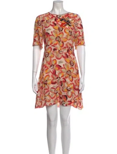 Pre-owned Paule Ka Silk Knee-length Dress In Neutral